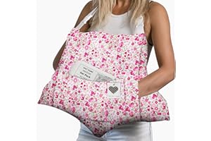W&F HOME Hysterectomy Pillow for Abdominal Surgery, C Section Pillows, Post Hysterectomy Recovery Must Haves, Recovery Gifts Products, After Surgeries Tummy Tuck Pillow, Heart Surgery Pillows - Pink Flower