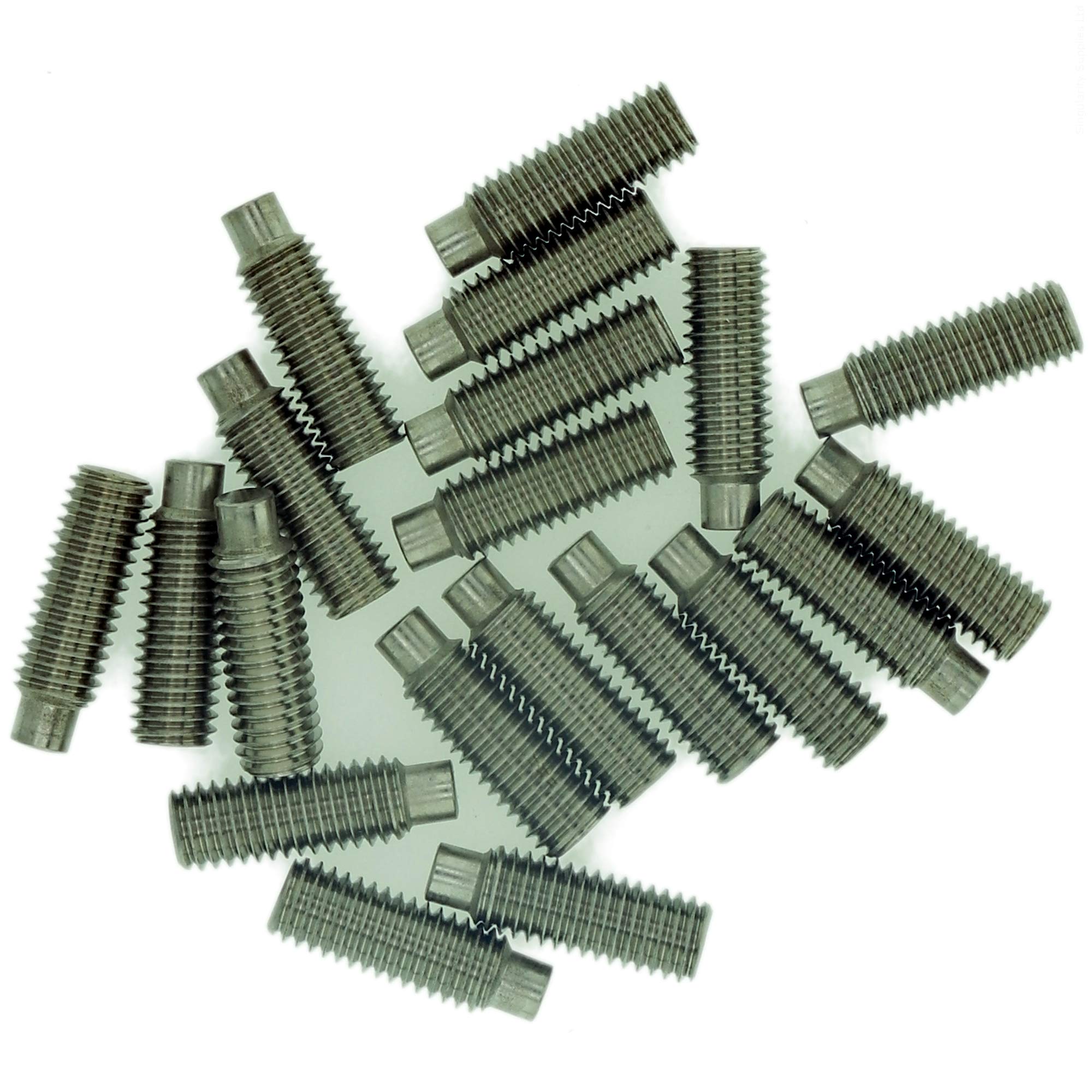 M5 (5mm x 30mm) Hex Socket Grub Screw (Dog Point) - Stainless Steel (A2) (Pack of 20)