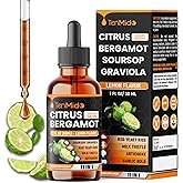 Tenmido 11in1 Citrus Bergamot Liquid Drops with Soursop Graviola, Red Yeast Rice, Artichoke, Milk Thistle, Garlic, Olive, Quercetin, Pine Bark, Ginger, and Black Pepper - 30ml 1 Fl Oz