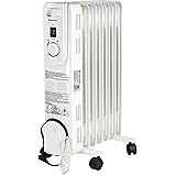 Comfort Zone CZ7007J Oil-Filled Electric Radiator Heater with 3 Heat Settings and Silent Operation