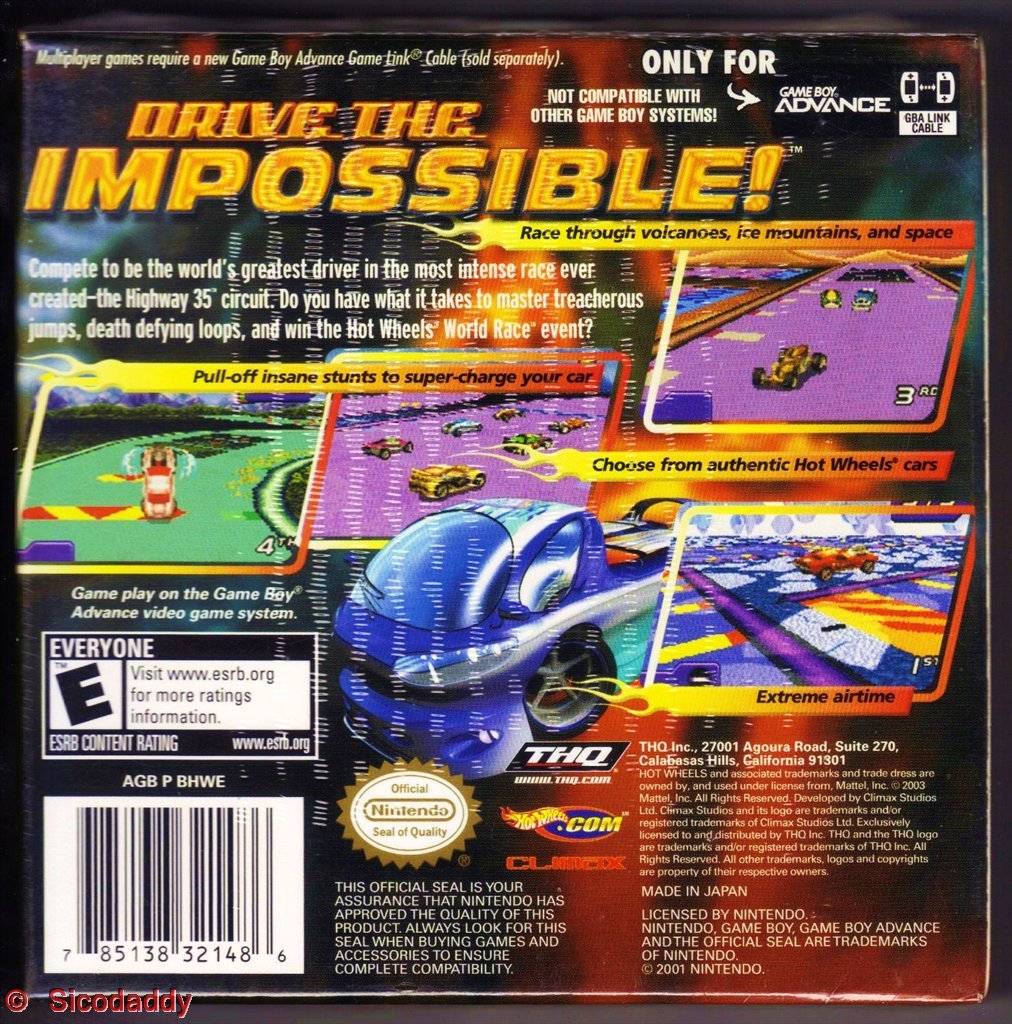 hot wheels world race gba