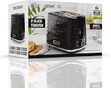 Daewoo Argyle 2 Slice Toaster Defrost Reheat Browning 7 Settings Black view 5