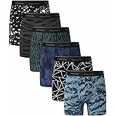Expertoftio Men's Underwear Viscose from Bamboo Mens Boxer Briefs 6 Inch, Moisture Wicking Underwear for Men Pack, Open Fly