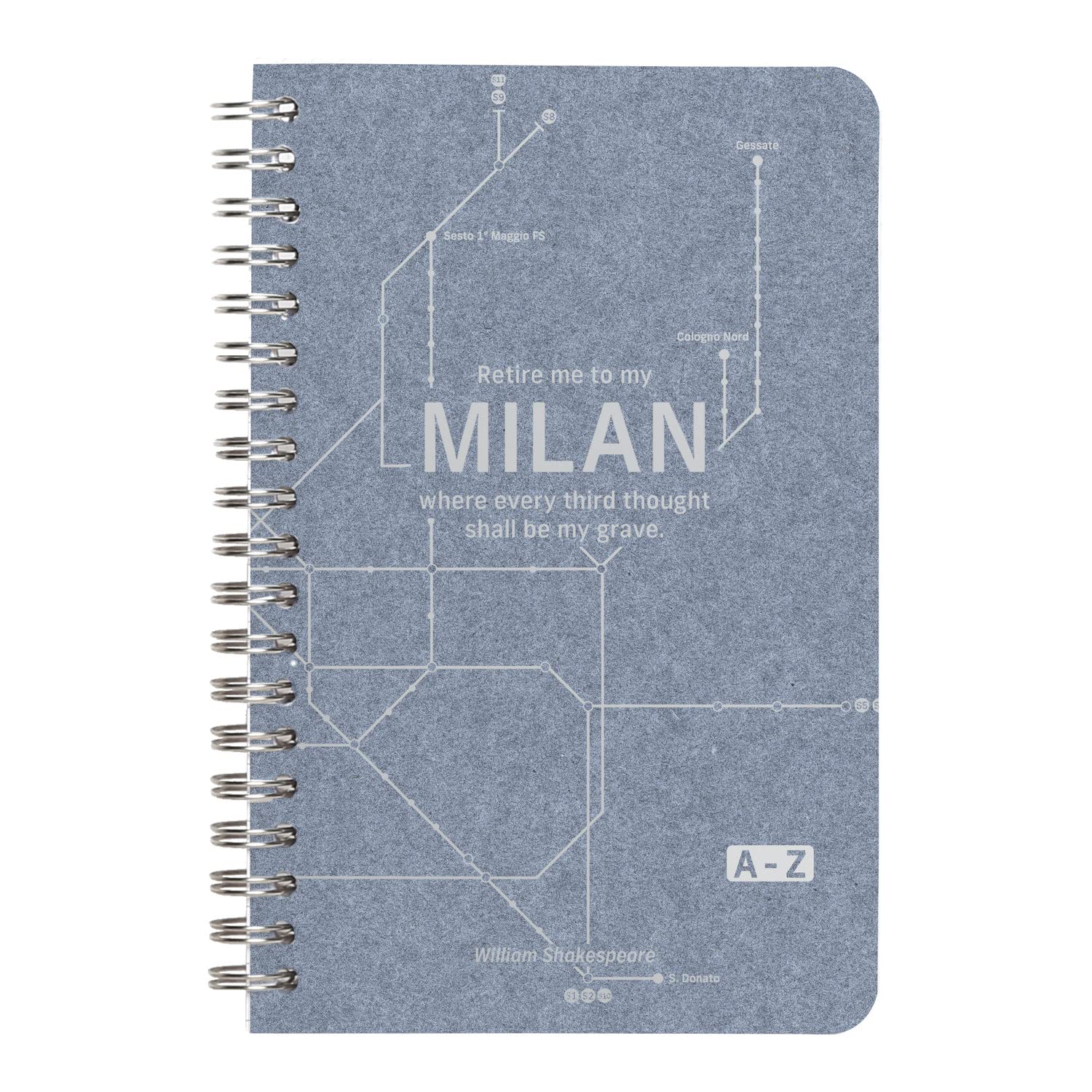 Clairefontaine 83539C - A Spiral Directory Notebook Jeans paper New-York/Paris/Berlin/London/Milan Subway Train Patterns 11x17 cm 100 Lined Pages 90g - Jeans&cocoa - 5 visuals, libr. Random