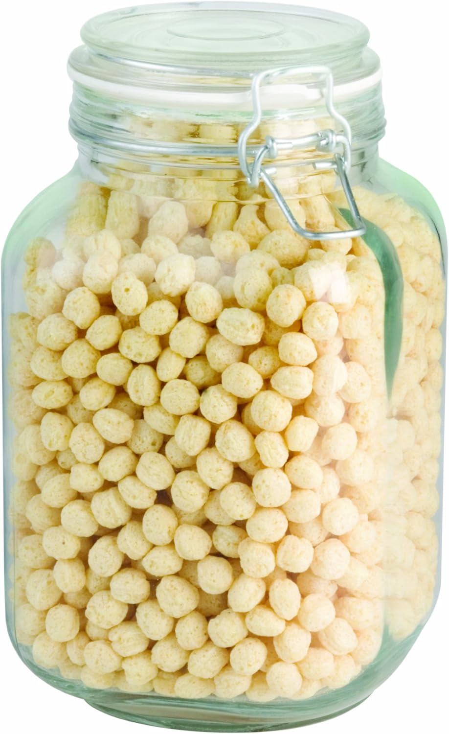 Anchor Hocking 67-Ounce Glass Jar with Hermes Clamp Top Lid, Set of 4, Clear - 98785