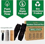 EcoYou Eco Floss Charcoal Refills Mint Candelilla Wax Bamboo 4 Pack view 2
