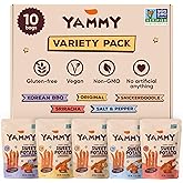 Yammy Chewy Dried Sweet Potato Sticks (Variety 10-Pack) - Healthy Asian Snack for Adults &amp; Kids (Japanese, Korean, Chinese Super Food) - Vegan, Gluten-Free, 12 Vitamins &amp; Minerals, 4g Fiber, 2.5oz
