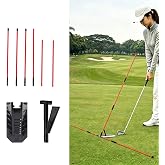 WIGERLON Premium Golf Alignment Stick Holder - Blue Brick Golf Swing Path Trainer &amp; Alignment Tool,Swing Trainer Practice Teaching Aid Driving Range for Aiming, Putting, Swing