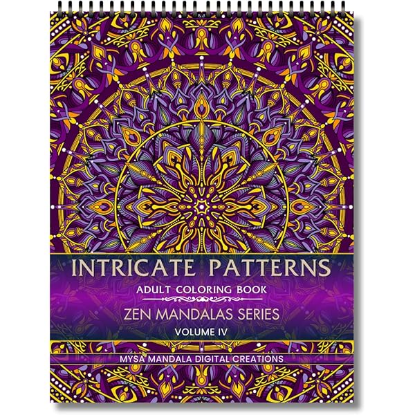 Intricate Patterns Adult Coloring Book - Zen Mandalas Series