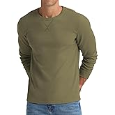 NITAGUT Mens Waffle Crewneck Shirts Slim Fit Long Sleeve Casual T-Shirt