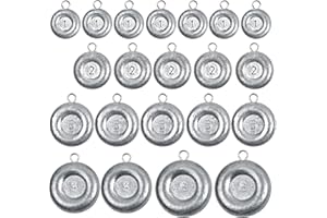 BNQOE Disc Sinkers Fishing Weights Coin Fishing Sinkers Weights for Saltwater Trolling Catfishing Weight Sinker Fishing Tackle Gear