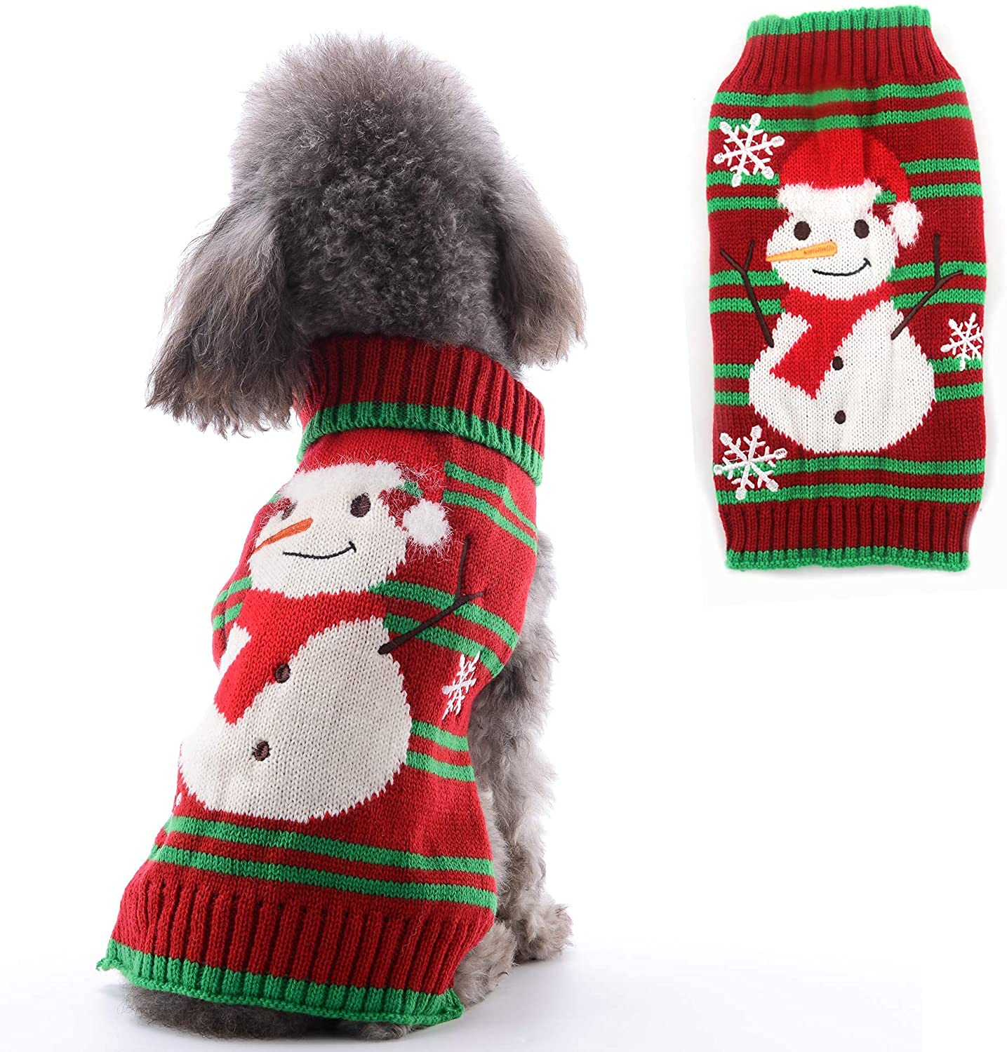 PETCARE Christmas Pet Dog Sweater Holiday Classic ugly Apparel Jumper For Small Medium Dogs,Cartoon Winter Warm Puppy Cat Dog Clothes Knitwear