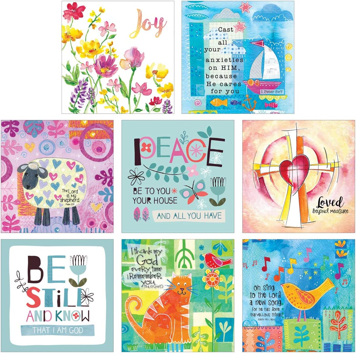 Christian notelets with envelopes, 12 Christian Cards