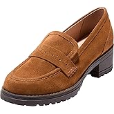 Cole Haan Women's Corrinne Lug Penny Loafers, Tobacco Suede, 7-B US