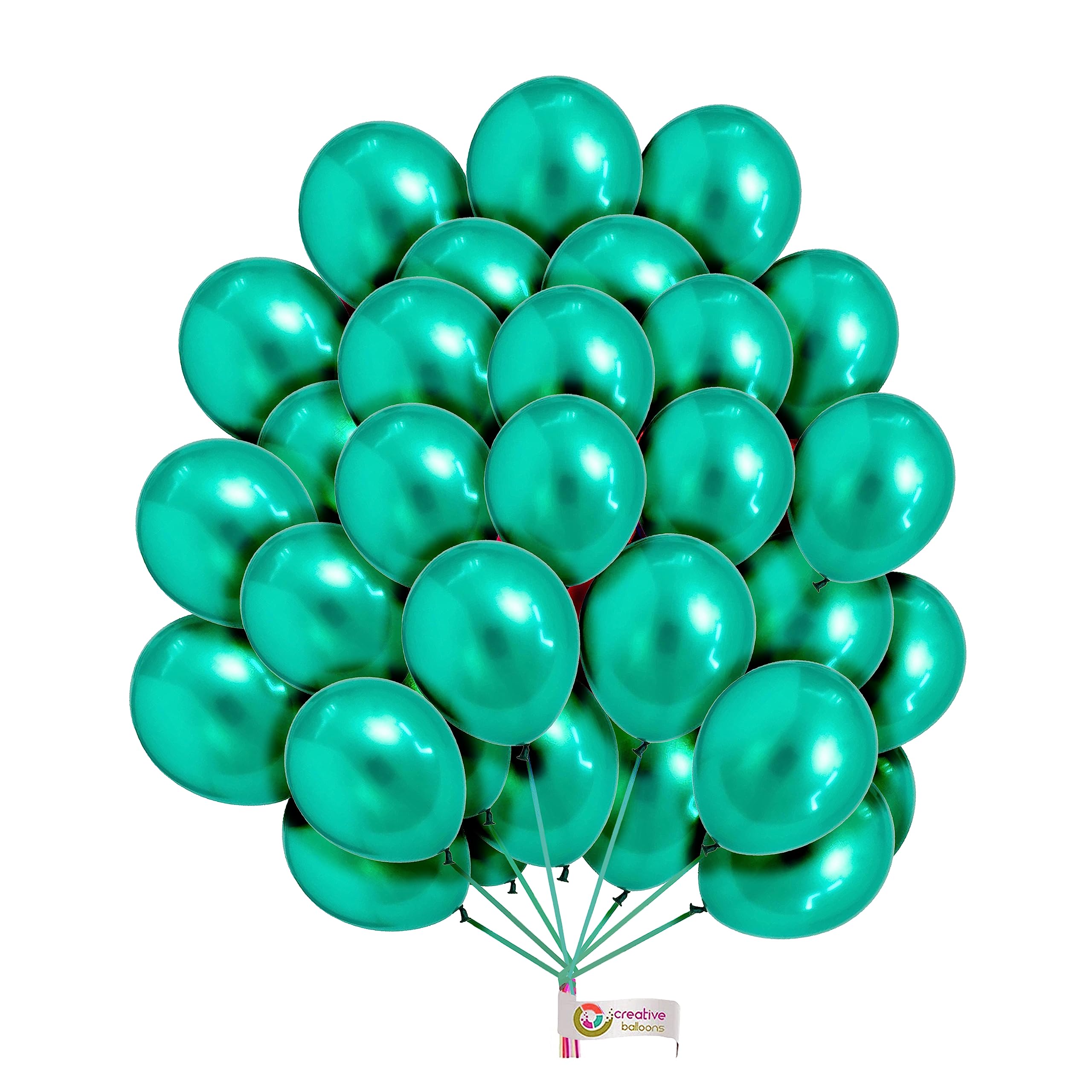 Metallic 10 Inch Balloons Metallic Green Balloons Round Colorful Balloons for Kids Wild One Birthday Safari Party Decoration Wedding Party Engagement Decoration Pack of 100