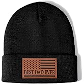 Mens American Flag Beanie Hat Best Dad Brother Papa Husband Ever Gifts Christmas Stocking Stuffers from Son Daughter Sister