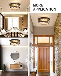 FOITTON 2Pack Industrial Flush Mount Light