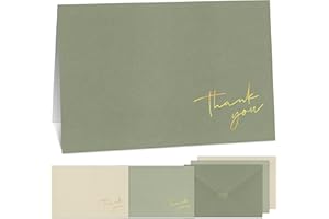 ZICOTO Beautiful Thank You Cards Set of 30 With Envelopes and Stickers - Elegant Blank Cards For Personalized Notes - Perfect Bulk Stationary Set For All Occasions incl. Weddings, Business & Baby Showers