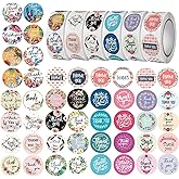 Thank You Stickers Rolls 3000 Pcs - 1 Inch Floral Designs Thank You Stickers Labels for Baking Packaging Envelope Seals Small Business Flower Stickers Tags for Wedding Birthday Party Gift Wrap Bag