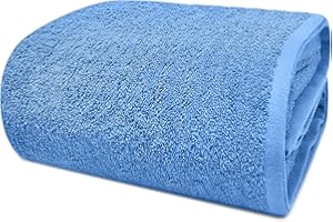 DAN RIVER 100% Cotton Premium Bath Sheets – 550 GSM (40x80 Inches) Highly Absorbent and Quick Dry Extra Large Luxury Bath Towels – Super Soft Towels for Bathroom, Hotel, M Blue Pack of 1