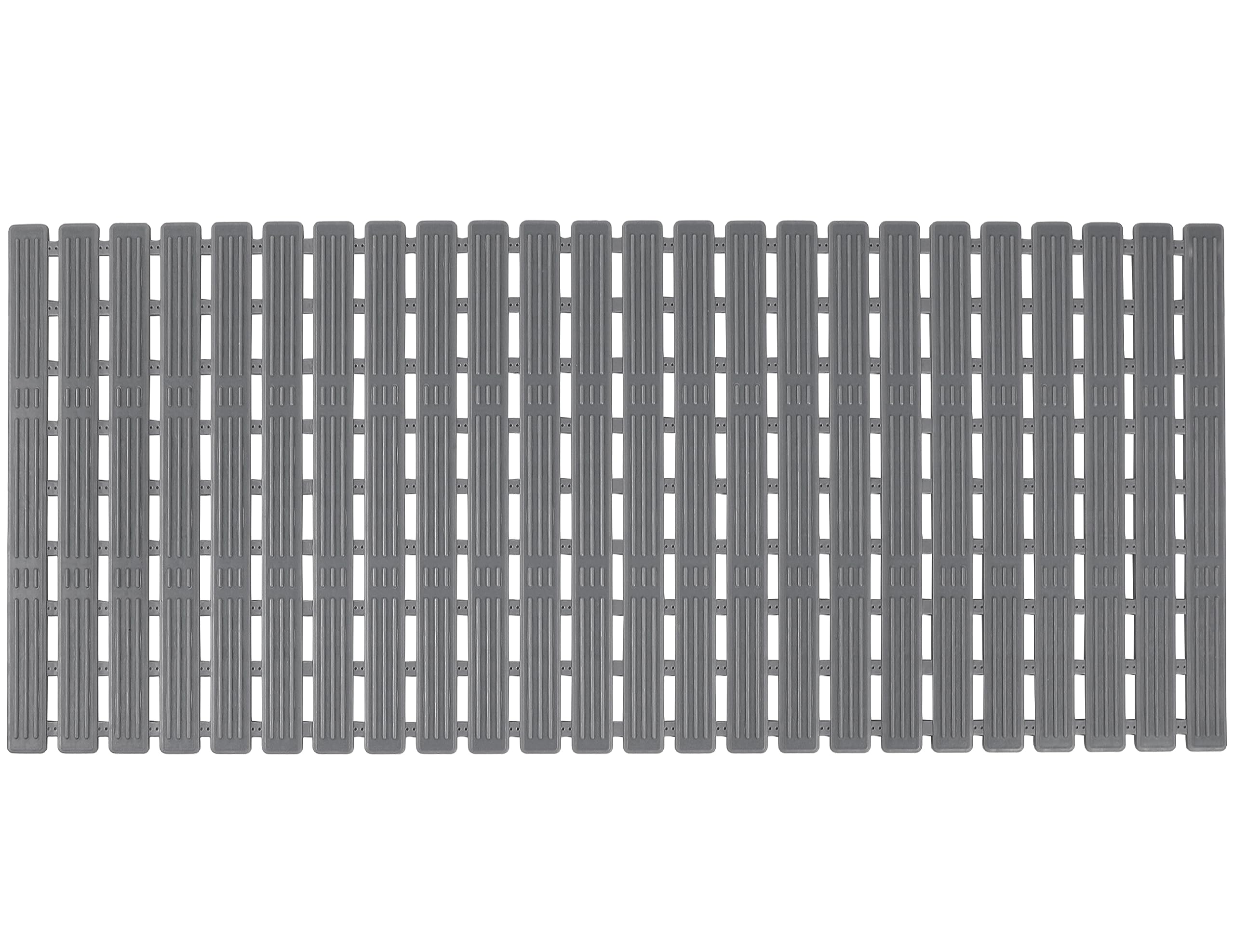 WELTRXE Bath Mat Non Slip Anti Mould, Anti Slip Shower Mats for Inside Shower, 90 x 40 cm Extra Long Bathtub Mat with Suction Cups for Bath Tub Bathroom Floor, Cut to Size, Textured Surface,Solid Grey