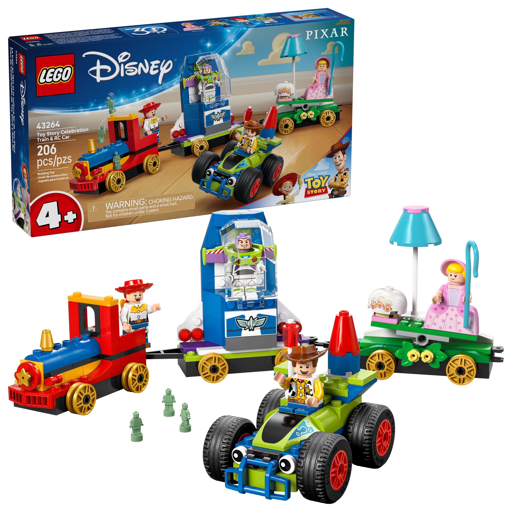 Photo 1 of LEGO Disney and Pixar’s Toy Story Celebration Train & RC Car Toddler Toy - Sensory and Pretend Play Building Toy for Preschool Boys and Girls, Ages 4+ - Disney Gift Idea for Birthdays - 43264