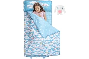 JUJU GOODS Juju Cinnamon Roll Kawaii Nap Mat - Cute Kawaii Stuff - Toddler Nap Mat - Kids Sleeping Bag for Kids - Toddler Sleeping Bag Kindermat