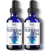 (2 Pack) Methylene Blue Canada, 1% Aqueous USP Grade Solution, Ultra High Purity, Formaldehyde Free, Amber Glass Bottle with 