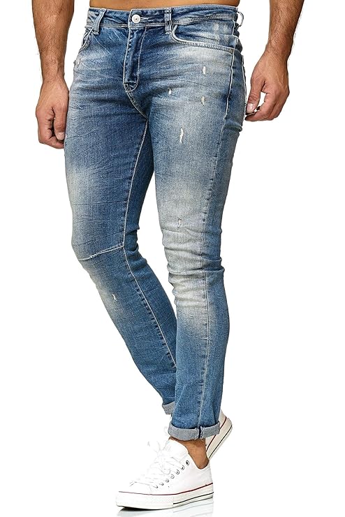 Red Bridge Herren Jeans Hose Slim-Fit Ripped Redemption