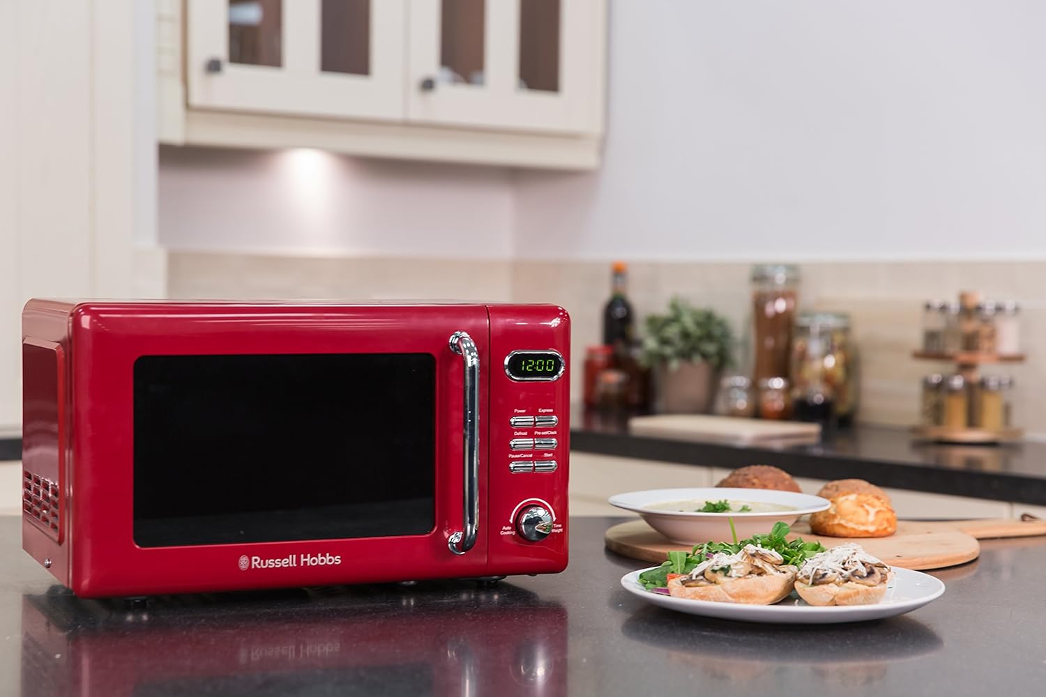 Russell Hobbs rhretmd706r Retro Rojo Compacto Digital microondas ...