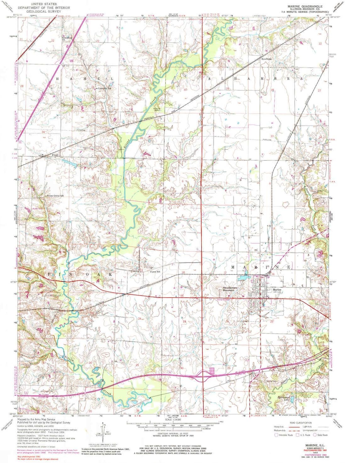 YellowMaps Marine IL topo map, 124000 Scale, 7.5 X 7.5