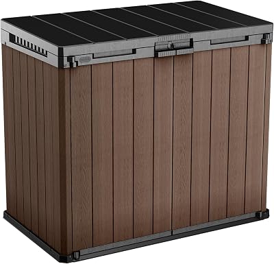 Keter Store-It-Out Darwin 1150L Outdoor Storage Box Brown Evotech Wood-Effect