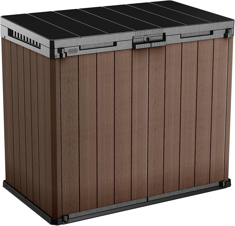 Keter Store-It-Out Darwin 1150L Outdoor Storage Box Brown Evotech Wood-Effect