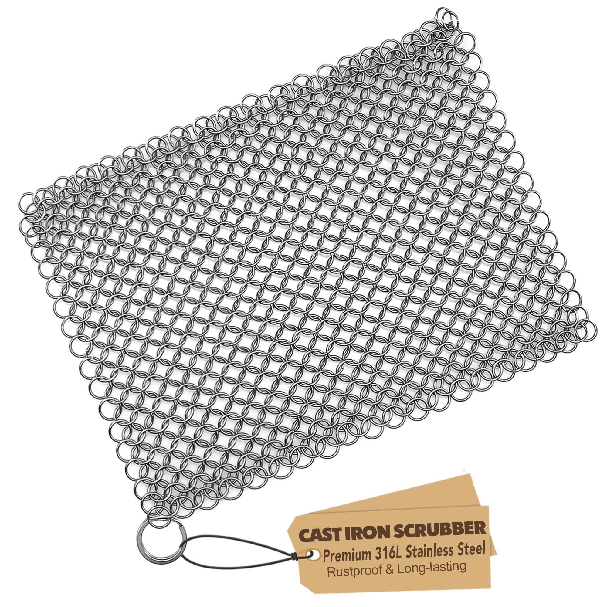 Cast Iron Scrubber 316 Stainless Steel Skillet Cleaner 8