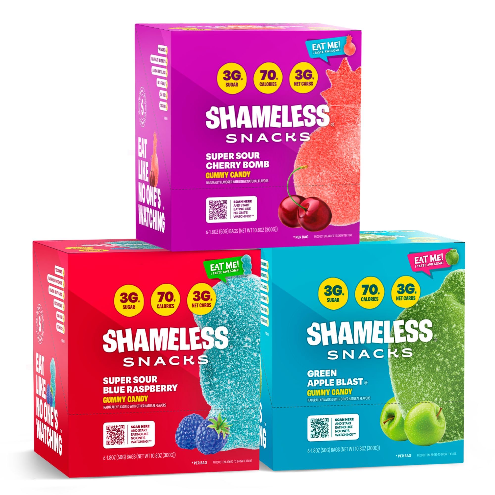 Shameless Snacks Sour Flavors Bundle Healthy Low