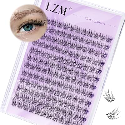 LZM Wispy Cluster Lashes 144Pcs 10-13mm C Curl Natural Look Lashes
