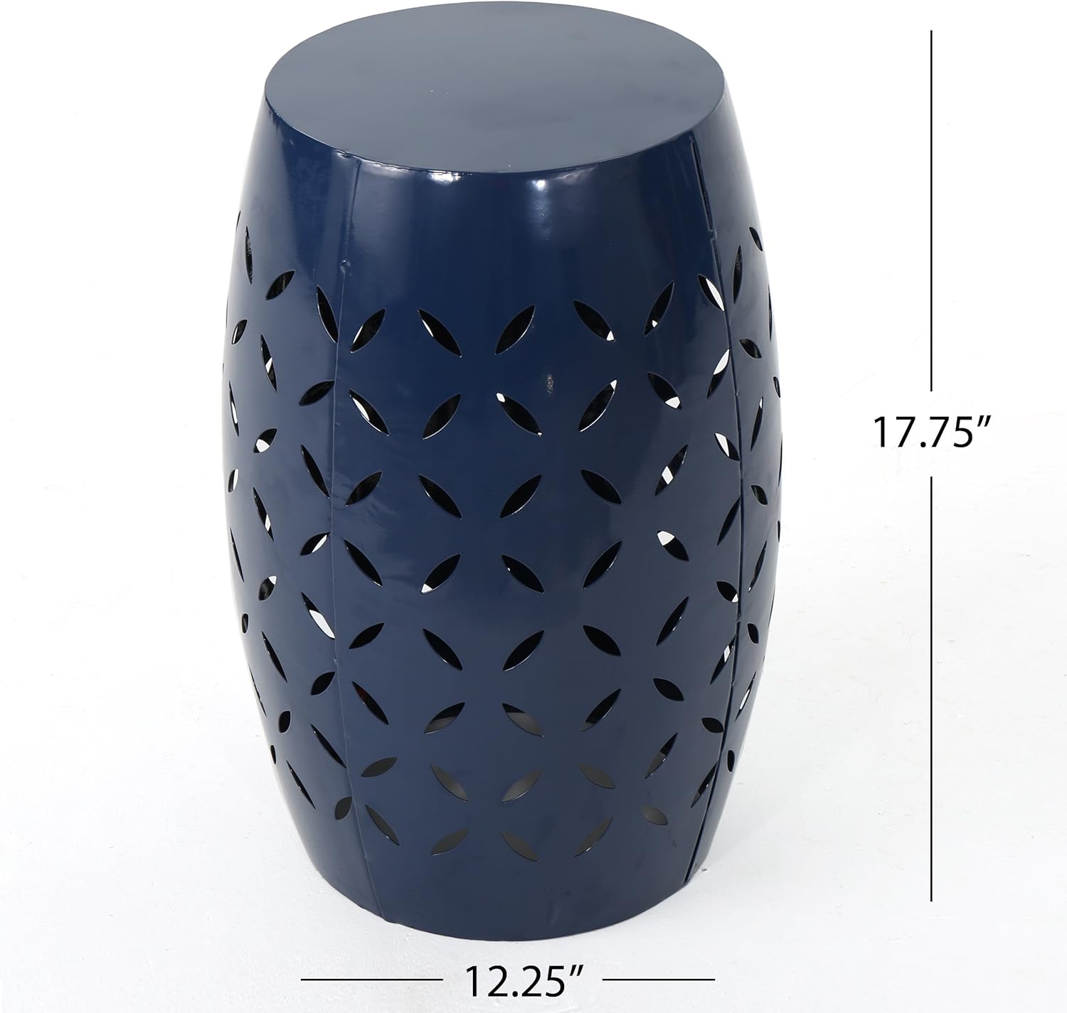 Christopher Knight Home Lilac Outdoor 12" Iron Side Table, Dark Blue : Garden & Outdoor