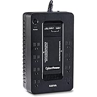 CyberPower ST625U Standby UPS System, 625VA/360W, 8 Outlets, 2 USB Charging Ports, Compact