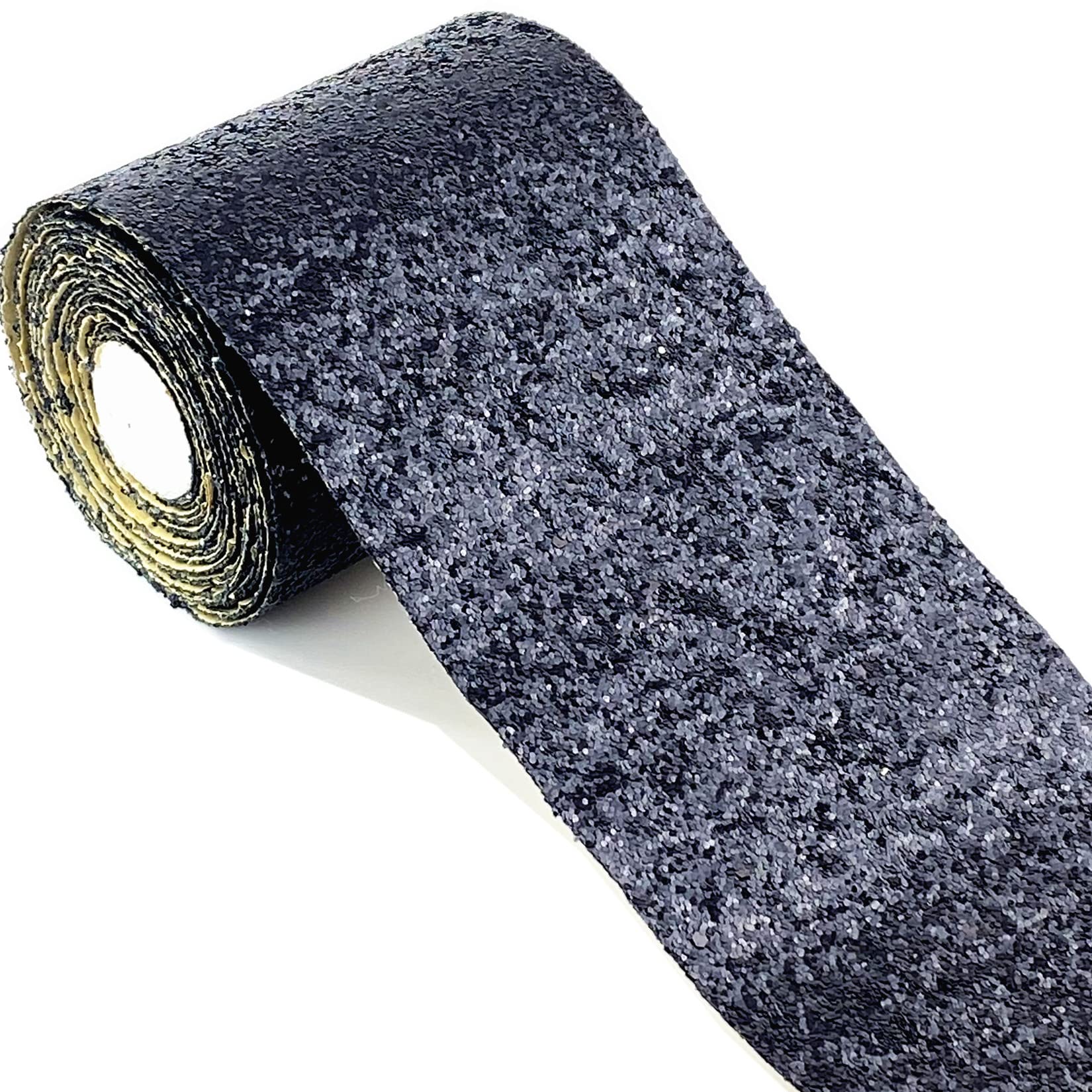 WDragon Glitter Wallpaper Border Peel and Stick Sparkle Glitter Wall Border Ceiling Decorative Border for Home Room Wall,Black Silver Gold (Black)