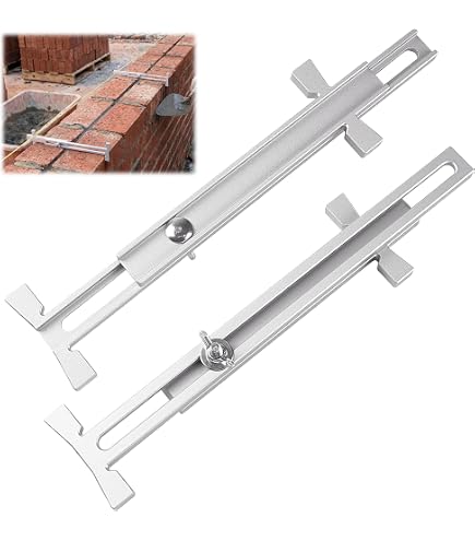 Bon 11-294 Cast Aluminum Line Stretchers – 8 To 12 Inch Adjustable, 1 Pair For Mason's String Line