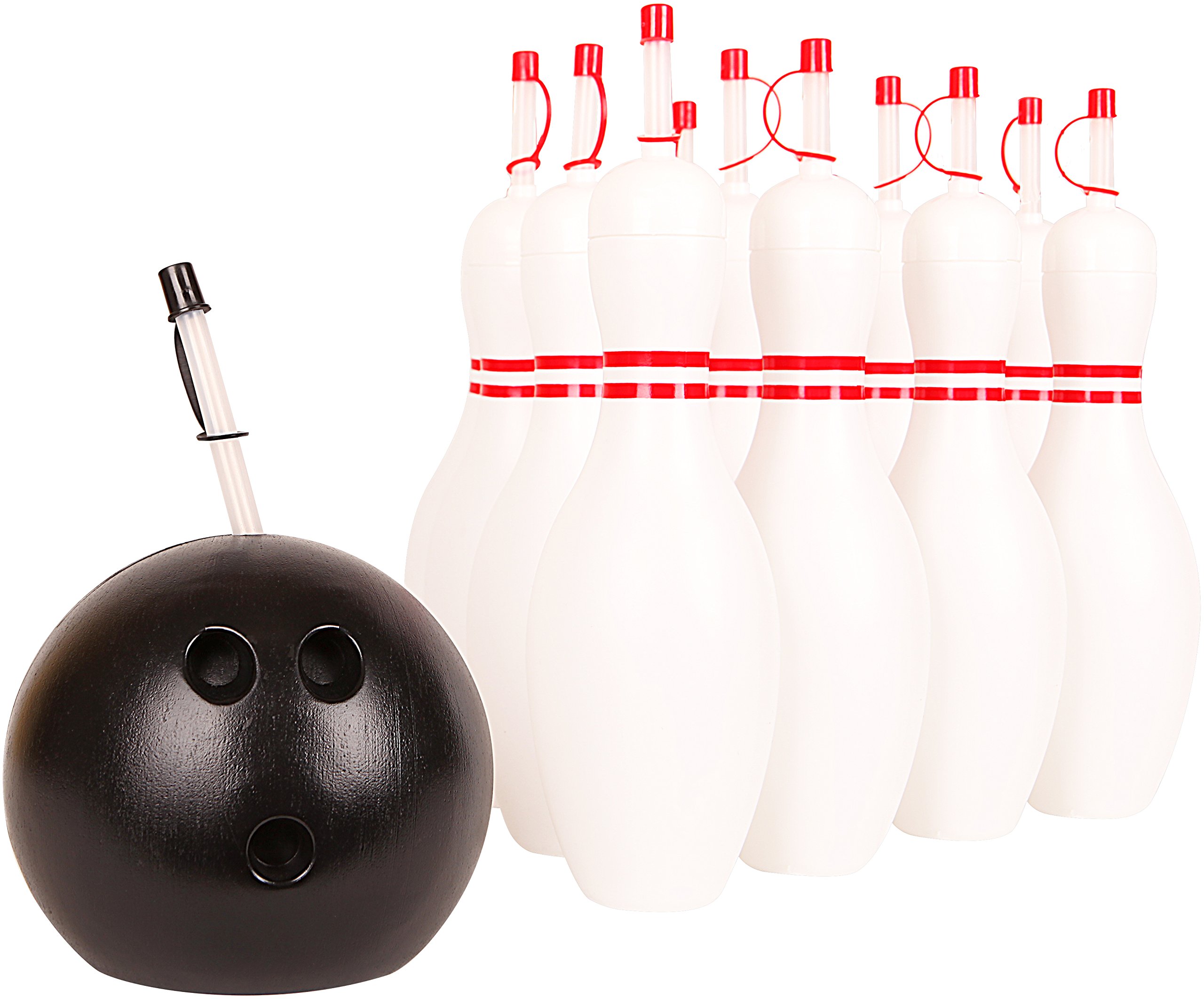 Kangaroo Water Bottles; 12 Bowling Pin & Bowling Ball Sippy Cups w/Straws (13Count) Buy Online