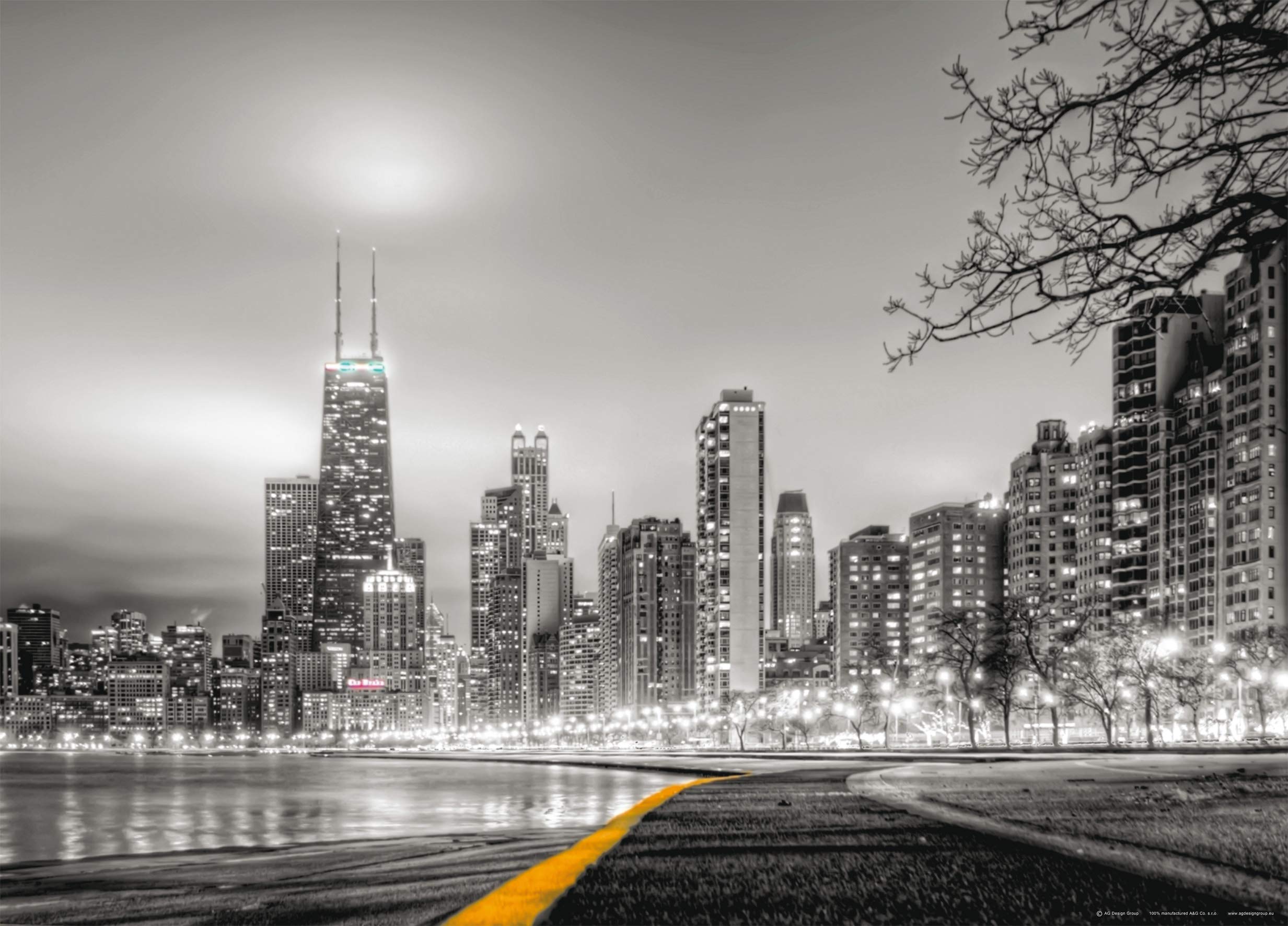 AG DESIGN Embankment Giant Wall Poster, Non Woven, Multi-Colour, 160 x 110 cm