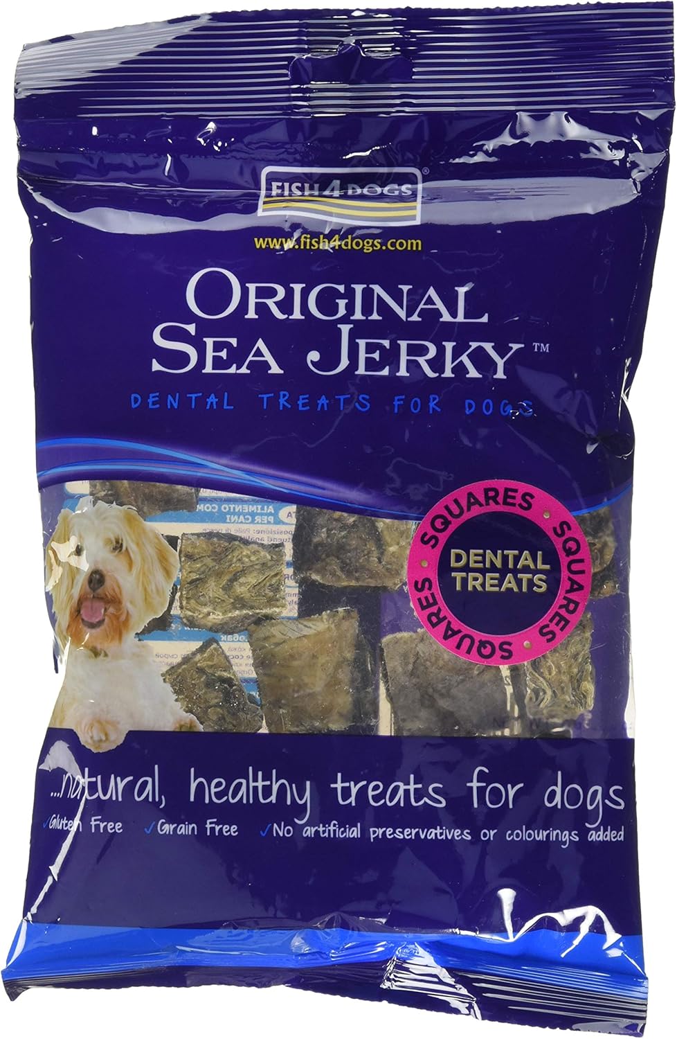 Fish 4 Dogs Sea Jerky Squares, 100 g, Pack of 3 Amazon.co.uk Pet Supplies