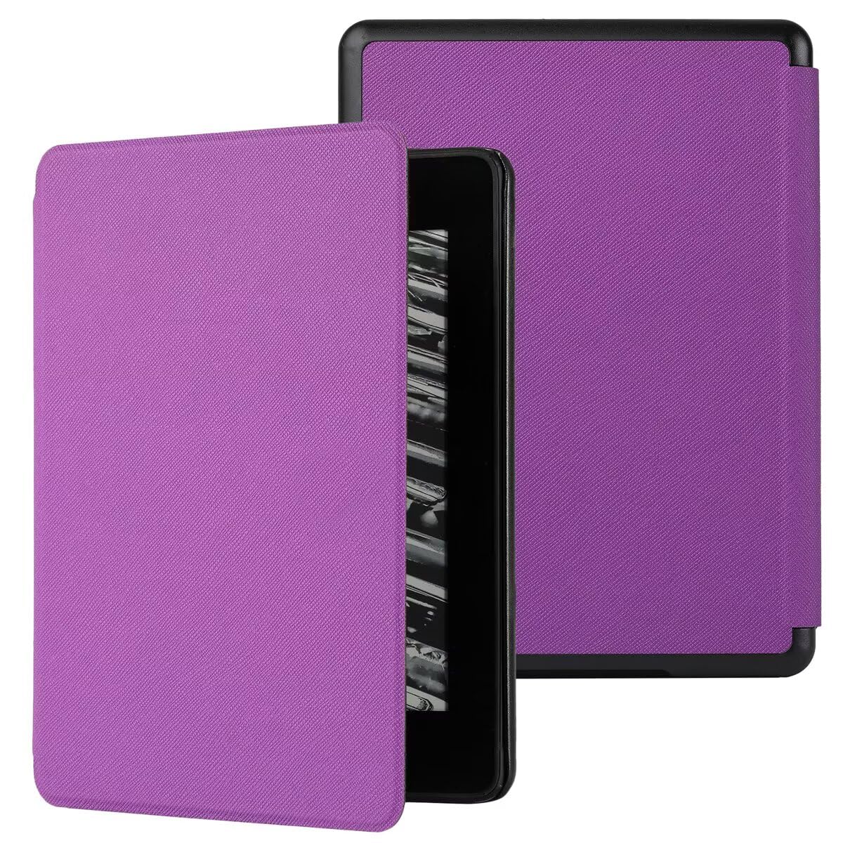 MOKASE Case Compatible with 6" Kindle Paperwhite (Fits 2012,2013,2015,2016 Version), Model NO: EY21 / DP75SDI, PU Leather Hard Case Protective Case Cover with Smart Wake/Sleep Funtion, Purple