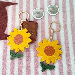 CATCH ON 2 Pack Leather Airtag Keychain Case