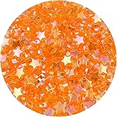 Daiyifiy 400Pcs Acrylic Star Beads, AB Colors Star Shape Beads Crystal Star Beads for Jewelry Making DIY Bracelet Earring Necklace Key Chains(107- Orange Yellow AB)