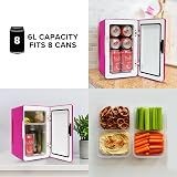 Koolatron Retro Mini Fridge 6L 12V AC/DC Portable Cooler Warmer Pink view 2