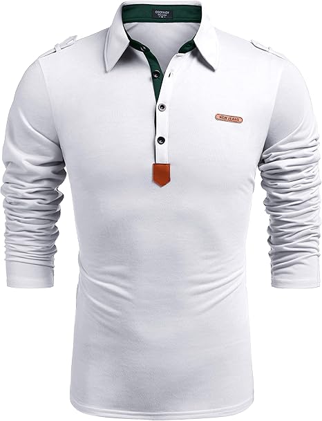 button down collar polo shirts