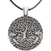 HAQUIL Viking Celtic Wiccan Tree of Life Pendant Necklace, Tree of Life Jewelry Gifts for Men and Women