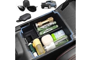 Upgrade Center Console Organizer for Ford Bronco 4 Door 2025 2026 Full Size Armrest Storage Box for Ford Bronco Accessories(N